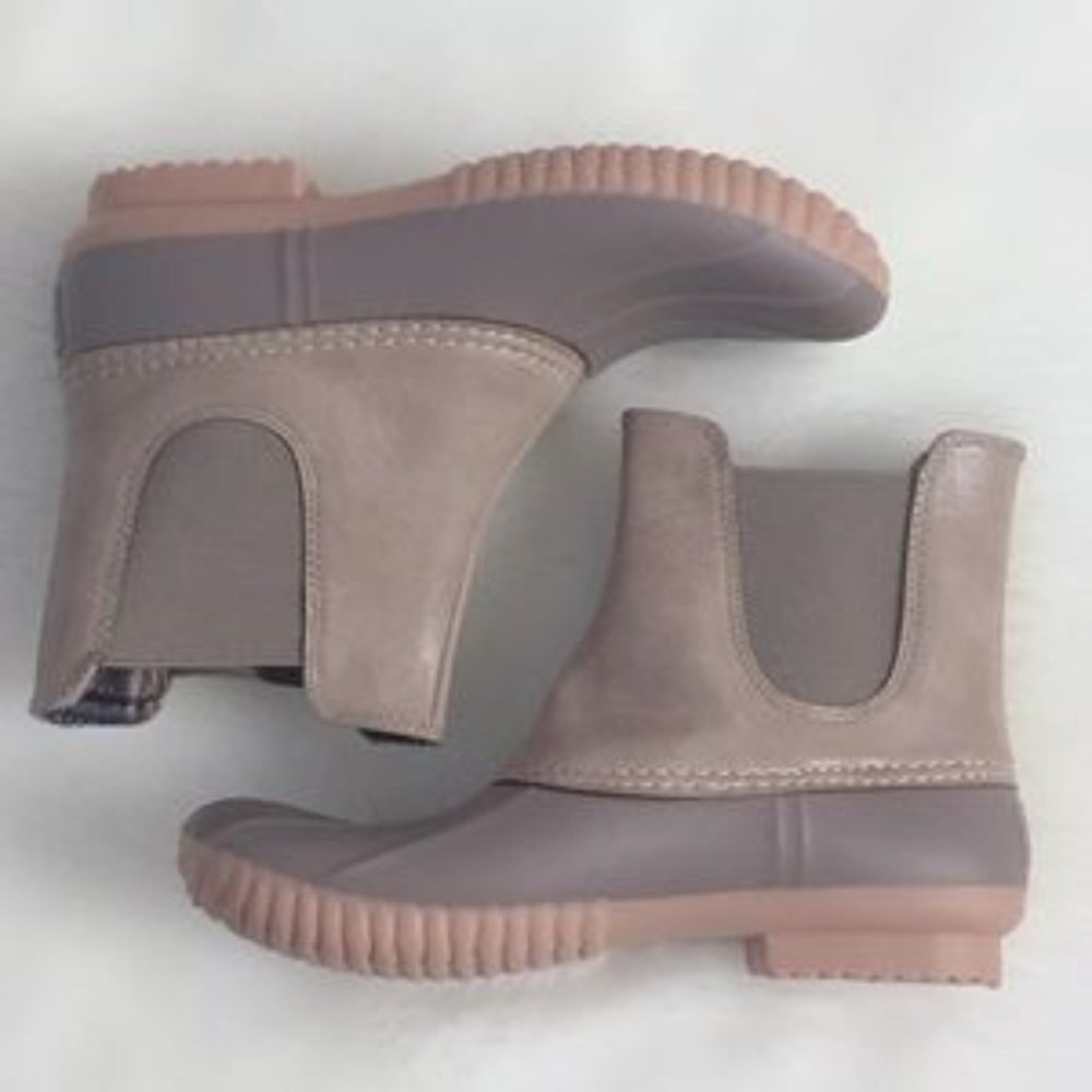 Rainboots Slip On No Lace Duck Boots Rain Boots